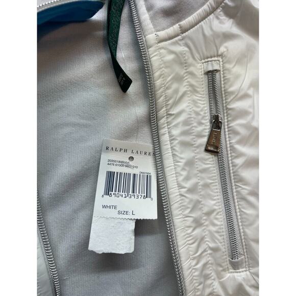 Lauren‎ Ralph Lauren Active(L-RL) White Full zip jacket Size L Large NWT - Picture 3 of 5